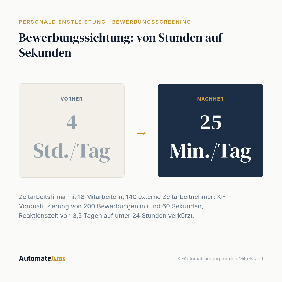 Bewerbungssichtung: von Stunden auf Sekunden: 4 Std./Tag → 25 Min./Tag
